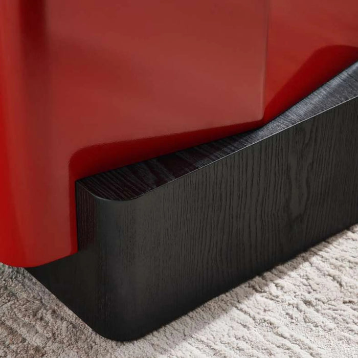 Ozbeg End Table Sintered Stone - Natural & Red