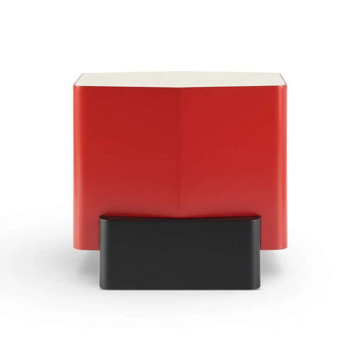 Ozbeg End Table Sintered Stone - Natural & Red