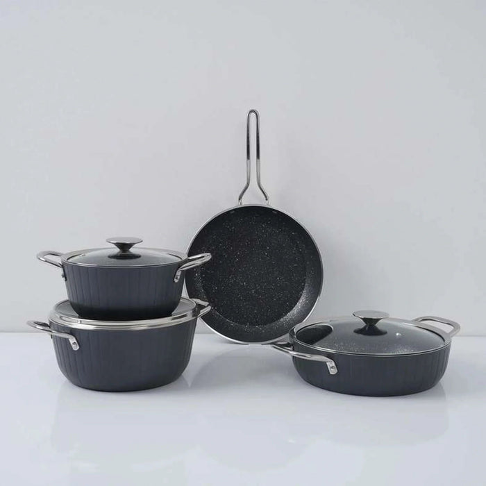 Ozo 7-Piece Cookware Set - Grey Pan Home