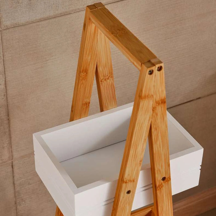 Paige 3-Tier Bamboo Bath Shelf 18X30X81Cm - White