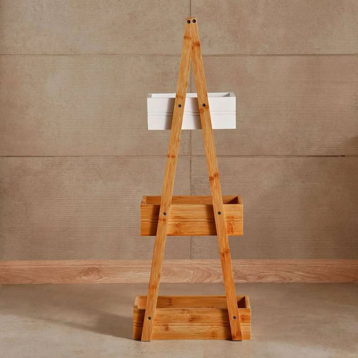 Paige 3-Tier Bamboo Bath Shelf 18X30X81Cm - White