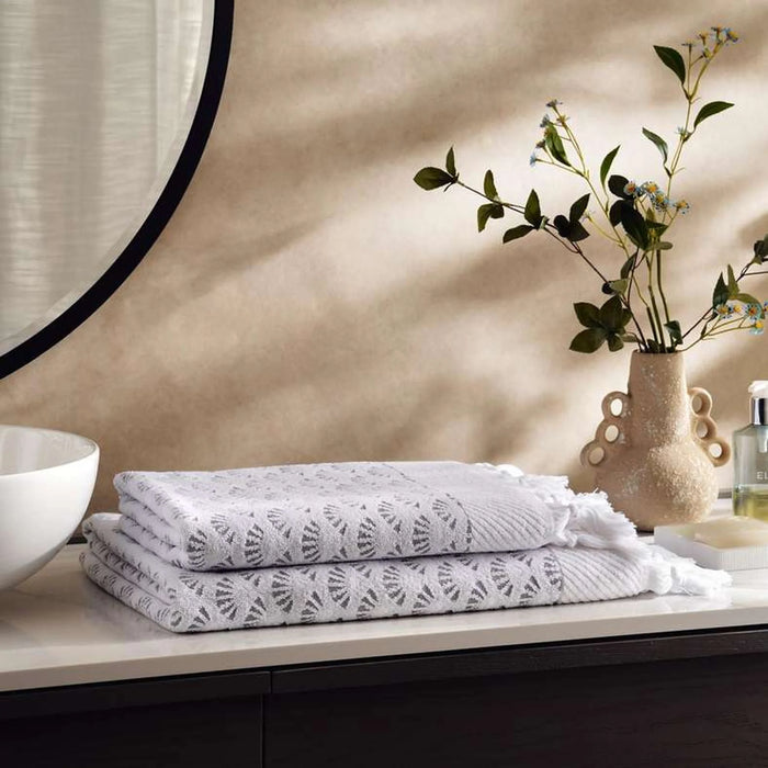 Palm  Allover Jacquard 700 Gsm Bath Towel 70*140 Cm   Cm - Grey