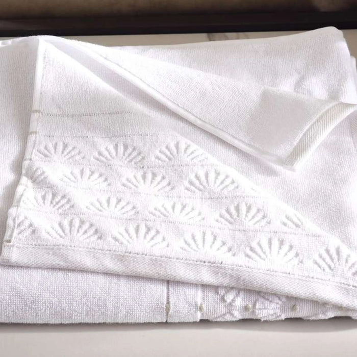 Palm Border Jacquard 500 Gsm Bath Sheet 90X180 Cm - Beige