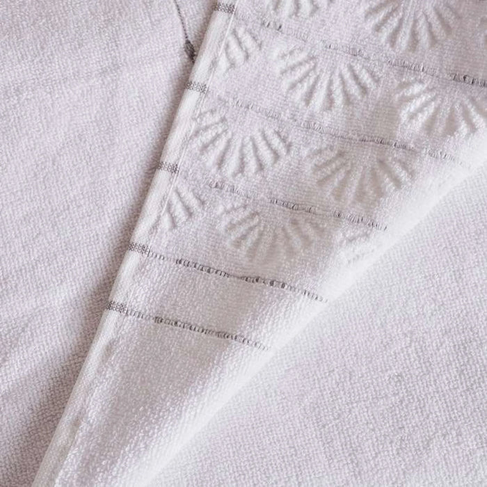 Palm Border Jacquard 500 Gsm Bath Sheet 90X180 Cm - Grey