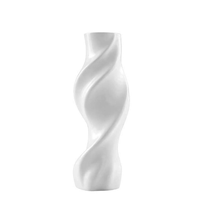 Palsey Swirl Polyresin Vase 30X80Cm - White