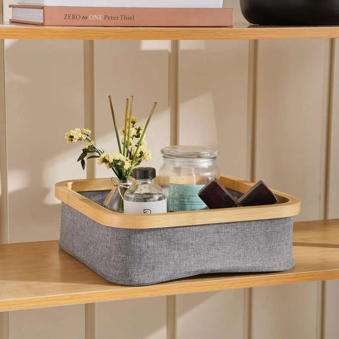 Pam 4 Division Collapsible Drawer Organizer 30X30X9.5Cm - Natural
