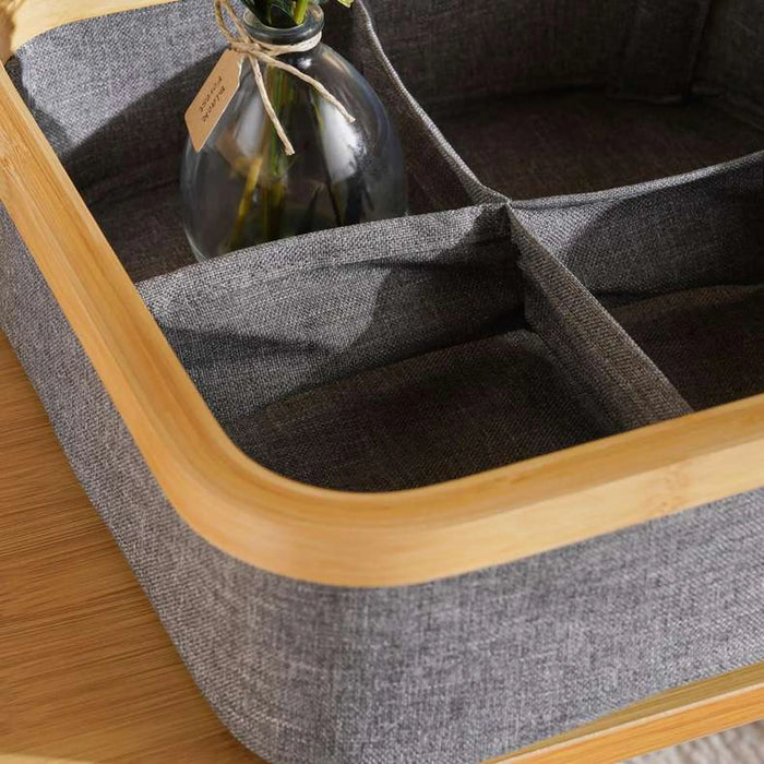 Pam 4 Division Collapsible Drawer Organizer 30X30X9.5Cm - Natural