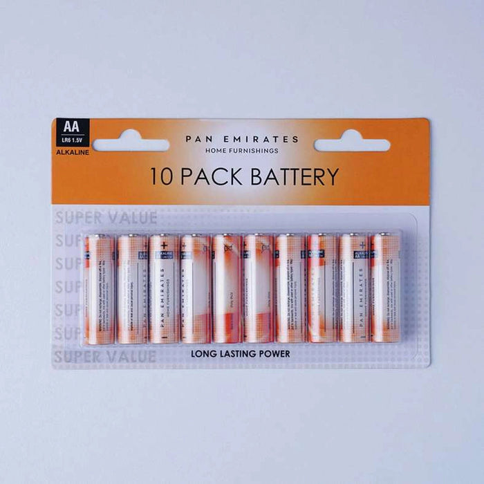 Pan 10-Pieces Alkaline Battery Aa Pan Home