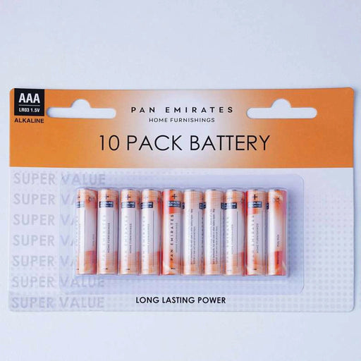Pan 10-Pieces Alkaline Battery Aaa Pan Home
