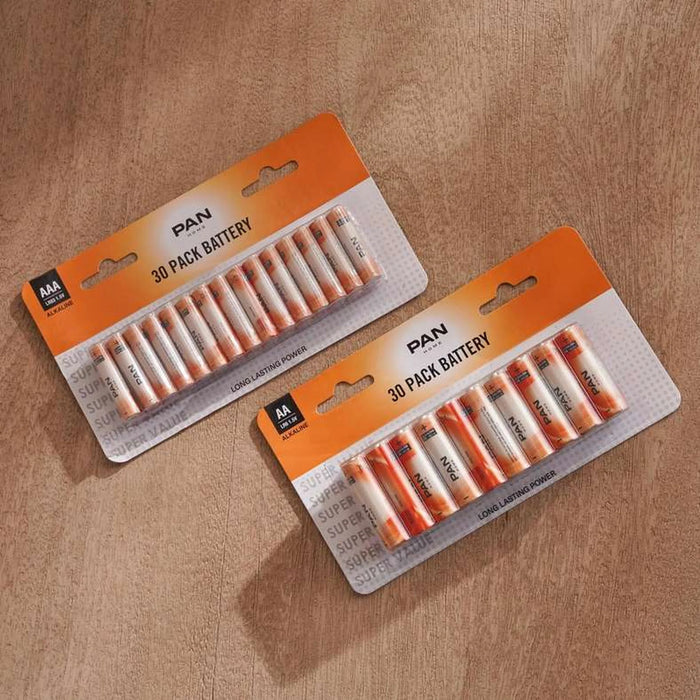 Pan 30-Pieces Alkaline Battery Aaa