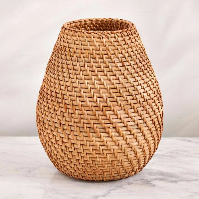 Panama Rattan Vase Dia20X24Cm- Natural