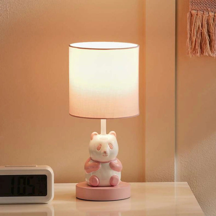 Panda E14 Ceramic Table Lamp Dia 15X33.5Cm - Pink Pan Home
