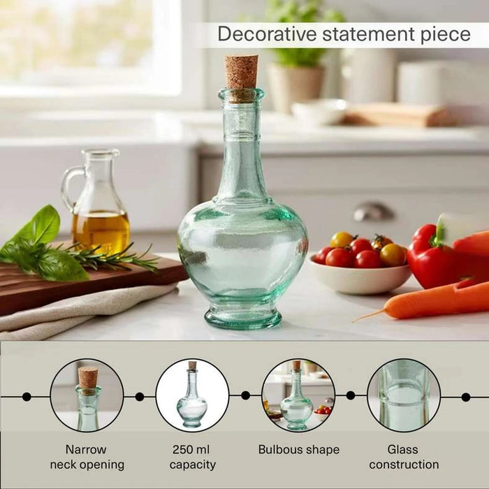 Pandora Oil & Vinegar Recycled Glass Bottle 250Ml -Light Green Pan Home