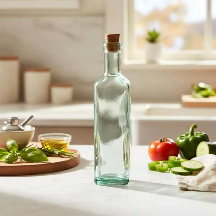 Pandora Oil & Vinegar Recycled Glass Bottle 400Ml -Light Green