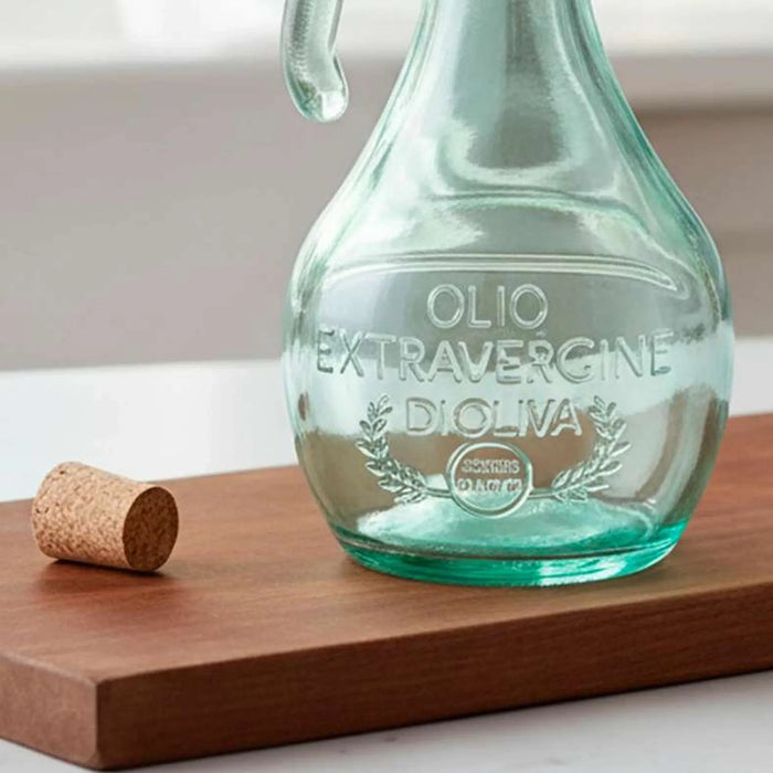 Pandora Oil & Vinegar Recycled Glass Bottle With Handle 500Ml -Light Green