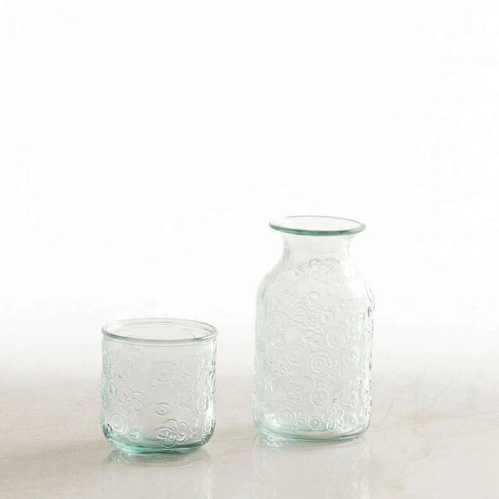 Pandora Recycled Glass Carafe Set 655Ml -Light Green