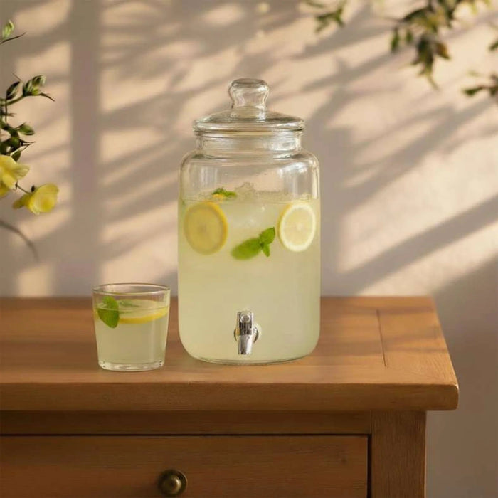 Pandora Recycled Glass Drink Dispenser 6L -Light Green Pan Home