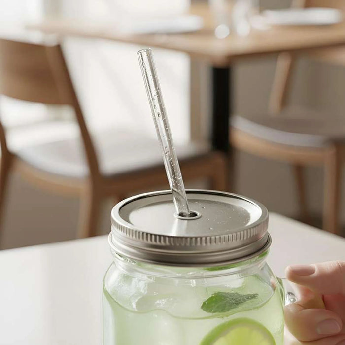Pandora Recycled Glass Mason Jar 550Ml -Light Green