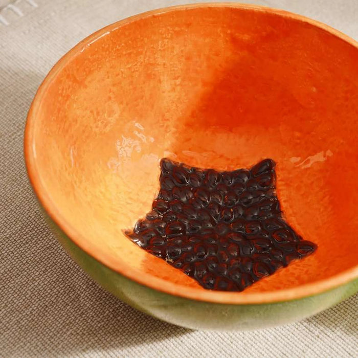 Papaya Dolomite Bowl 15X15X6Cm - Green