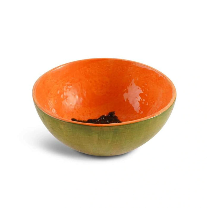 Papaya Dolomite Bowl 15X15X6Cm - Green