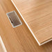 Paramus Executive Desk With Side Cabinet Melamine - Natural & White Pan Home