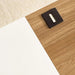 Paramus Office Desk With Side Cabinet Melamine - Natural & White Pan Home