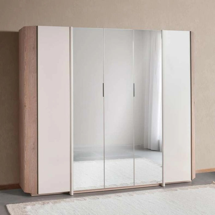 Paris 5 Door Wardrobe - Cream