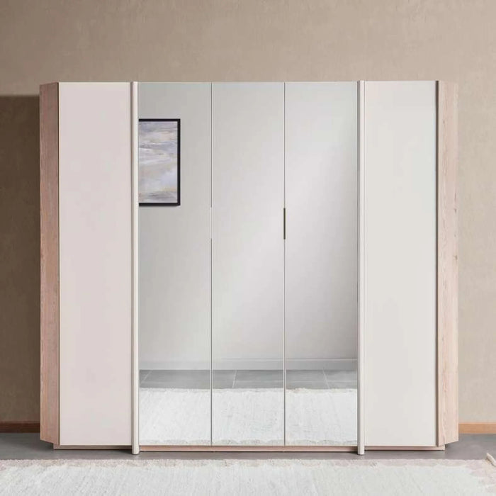 Paris 5 Door Wardrobe - Cream