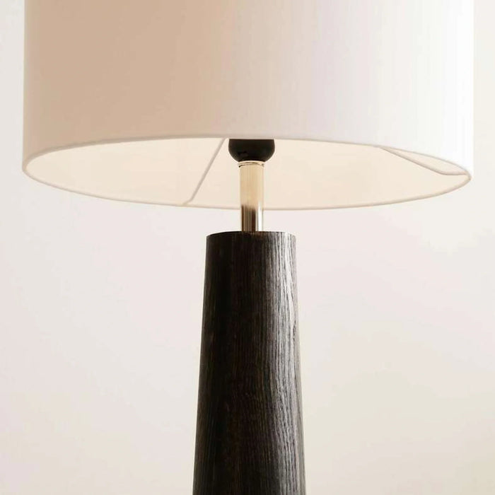 Paris E27 Wooden Floor Lamp Dia 35X154Cm - Black