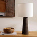 Paris E27 Wooden Table Lamp Dia 28X57Cm - Black Pan Home