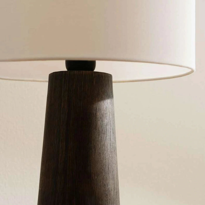 Paris E27 Wooden Table Lamp Dia 28X57Cm - Black Pan Home