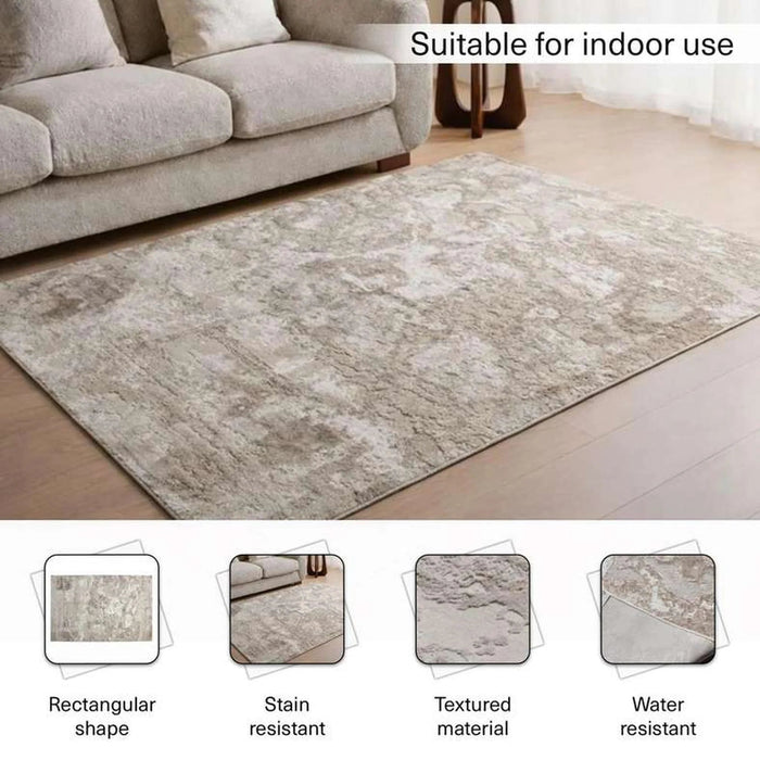 Pariston Abstract Vintage Rug 160X230Cm - Beige Pan Home