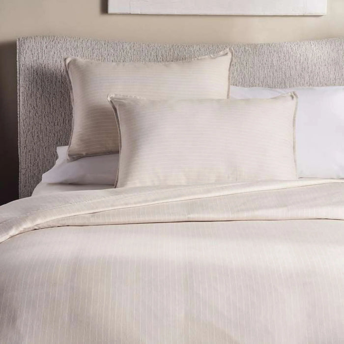 Park Lane Woven Stripe 3-Piece Super King Duvet Cover Set 260X220Cm - Stone