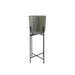 Parsley Metal Textured  Planter With Stand 28X28X71Cm - Black Pan Home