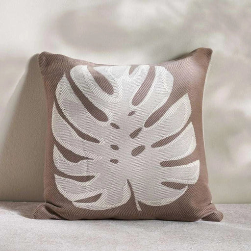 Patio Monstera  Indoor / Outdoor Filled Cushion 50X50Cm- Beige Pan Home