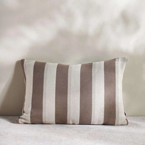 Patio Stripe  Indoor / Outdoor Filled Cushion 35X50Cm- Beige Pan Home