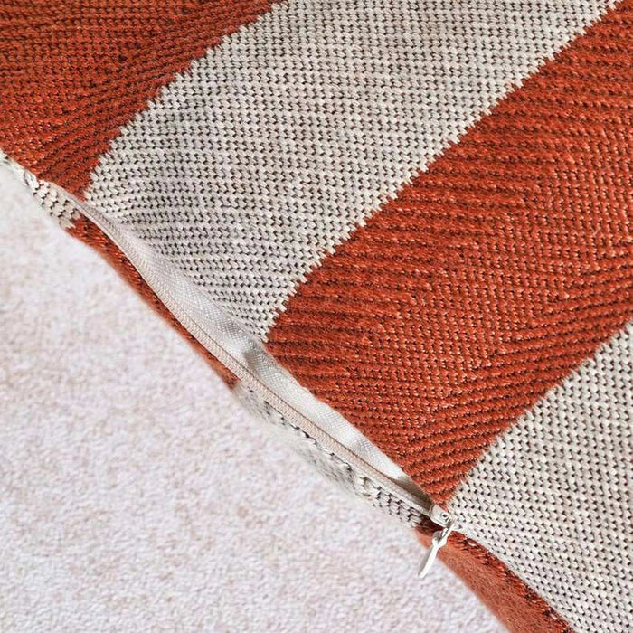 Patio Stripe  Indoor / Outdoor Filled Cushion 35X50Cm- Rust Pan Home