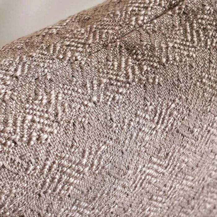 Patio Structured Jacquard  Indoor / Outdoor Filled Cushion 50X50Cm- Beige Pan Home