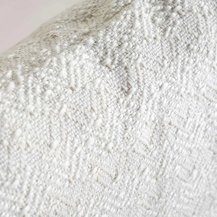 Patio Structured Jacquard  Indoor / Outdoor Filled Cushion 50X50Cm- Ivory Pan Home
