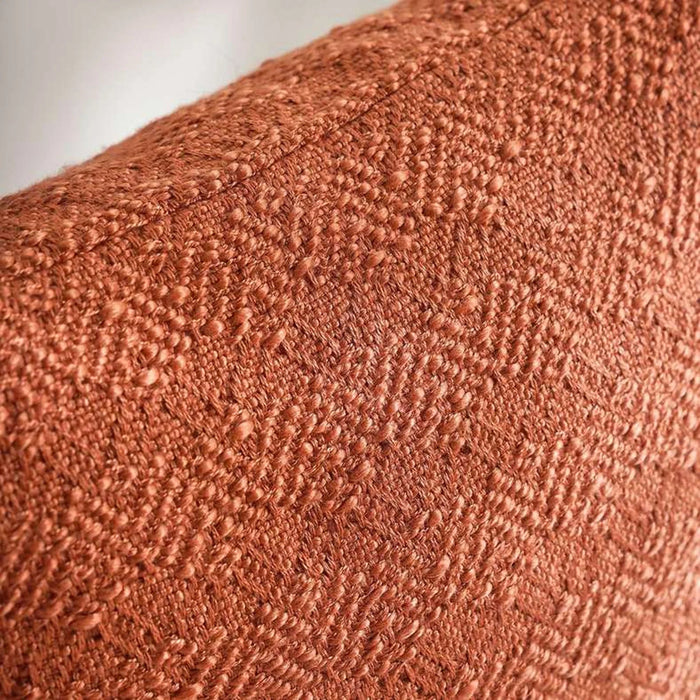 Patio Structured Jacquard  Indoor / Outdoor Filled Cushion 50X50Cm- Rust Pan Home