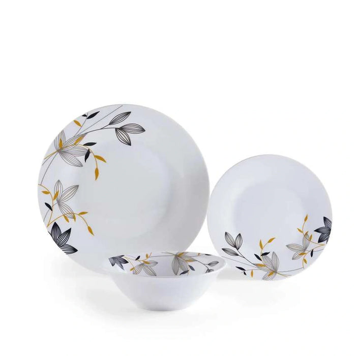 Patrin 12-Piece Porcelain Dinner Set - White
