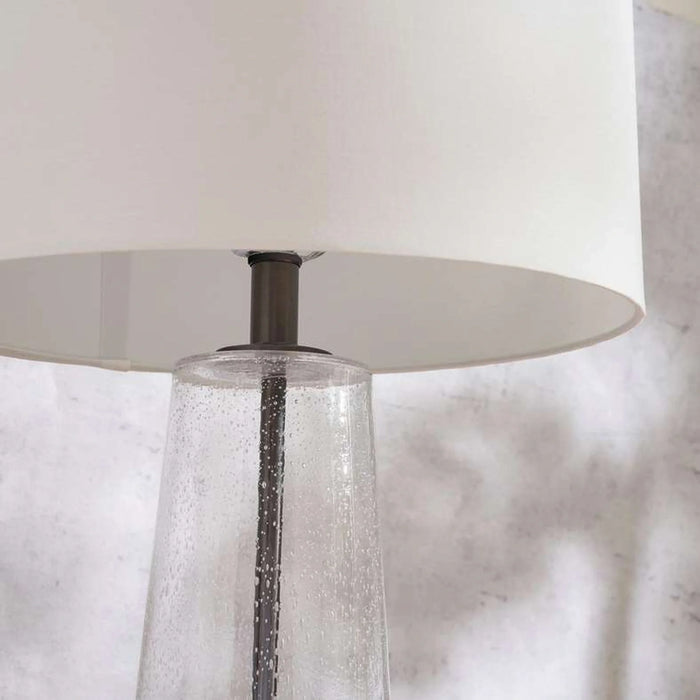 Paulo E-27 Hand Blown Glass Table Lamp - 38X38X62Cm - Black