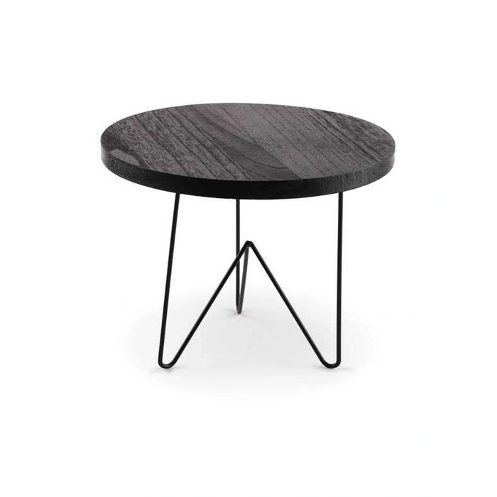 Paulo Wooden Decorative Stand Dia25X20Cm - Black