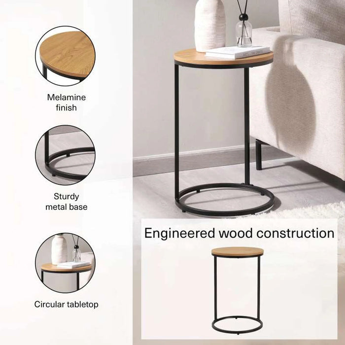 Pavia Accent Table Melamine - Natural Black