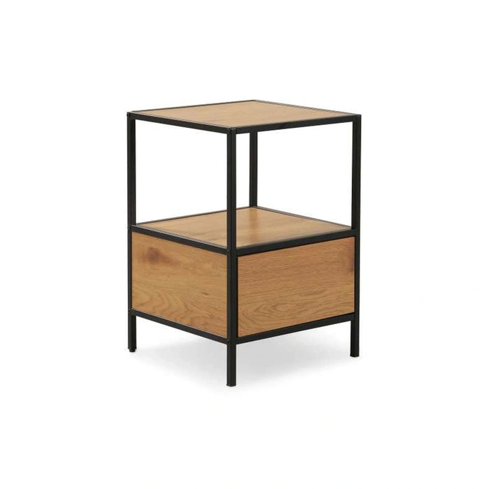 Pavia End Table With Shelf - Natural Black