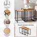 Pavia Nest Of Table Set Of 3 Melamine - Natural Black Pan Home