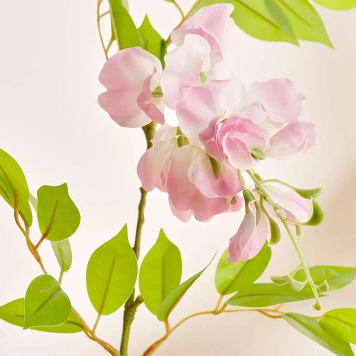 Peach Blossom Artificial Two Stem Spray H85Cm - Pink