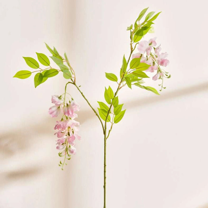 Peach Blossom Artificial Two Stem Spray H85Cm - Pink