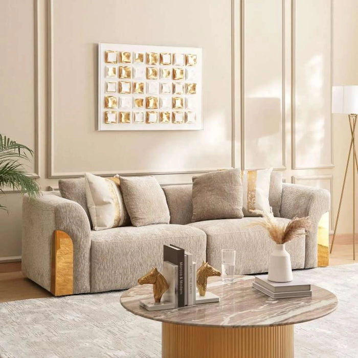 Pentos 3 Seater Sofa - Beige