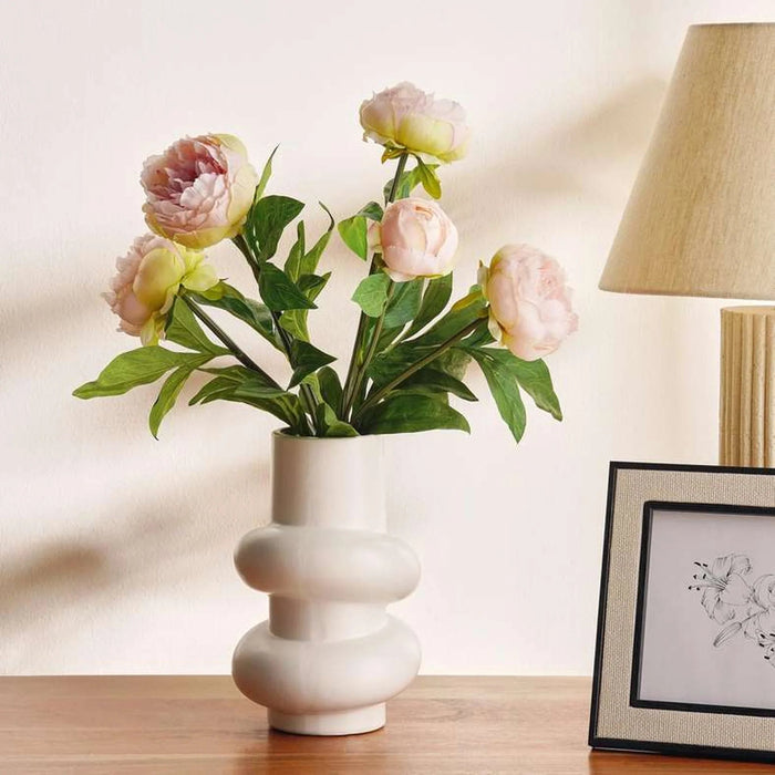 Peony Artificial Floral Arrangment In Ceramic Pot 33X25X49.5Cm - Pink Pan Home